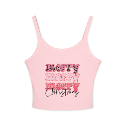 Weihnachtsmotiv Damen Spaghettiträger Tank Top 