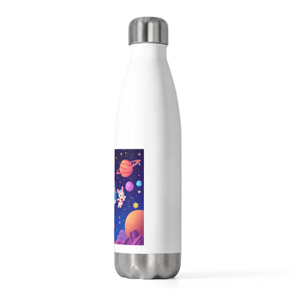 Isolierte Flasche mit bezauberndem Hasen-im-Weltraum-Design (20 oz) 