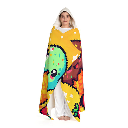 Entzückende Kegel Eis Design Themen Kapuze Sherpa Fleece Decke 