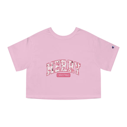 Champion Damen Heritage Cropper T-Shirt mit Weihnachtsmotiv