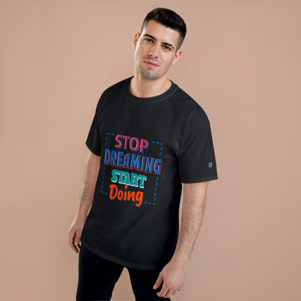 Champion-T-Shirt mit Typografie-Motiv