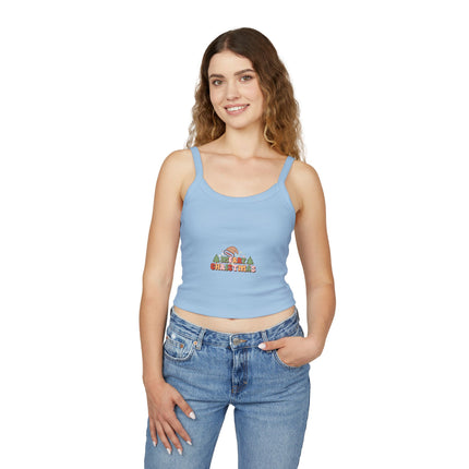 Weihnachtsmotiv Damen Spaghettiträger Tank Top 