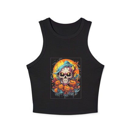 Halloween-Themen Damen Micro Rib Racer Tank Top