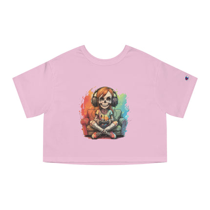 Champion Damen Heritage Cropper T-Shirt mit Halloween-Motiv