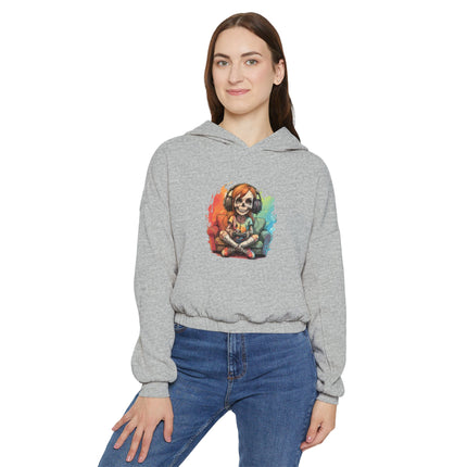 Halloween themed Women's Cinched Bottom Hoodie