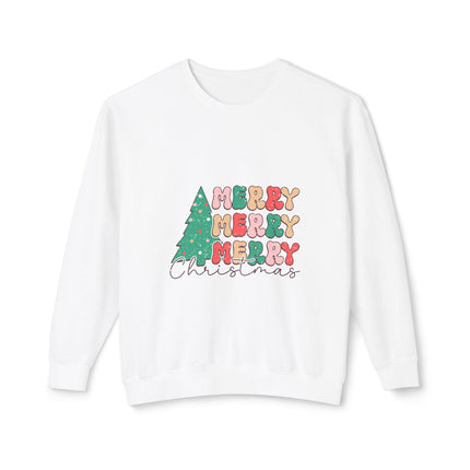 Christmas themed Unisex Lightweight Crewneck Sweatshirt