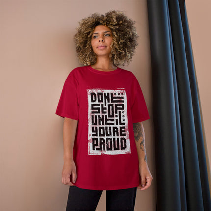 Champion-T-Shirt mit Typografie-Motiv