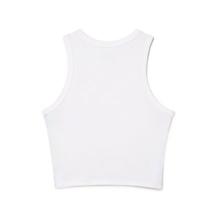Damen Micro Rib Racer Tank Top mit Typografie-Motiven