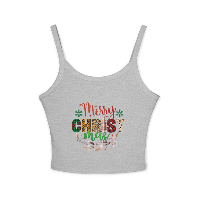 Weihnachtsmotiv Damen Spaghettiträger Tank Top 