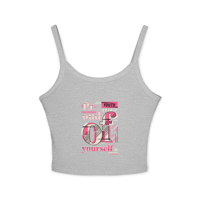 Typografie Themen Damen Spaghetti Strap Tank Top 