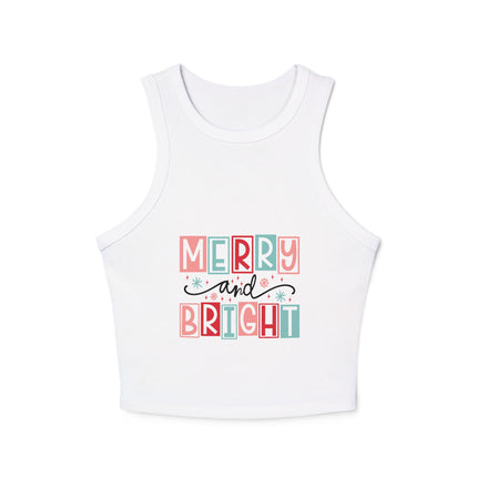 Weihnachtliches Damen Micro Rib Racer Tank Top
