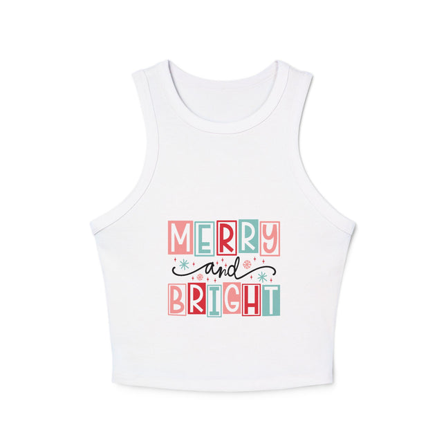 Weihnachtliches Damen Micro Rib Racer Tank Top