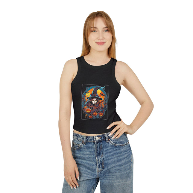 Halloween-Themen Damen Micro Rib Racer Tank Top