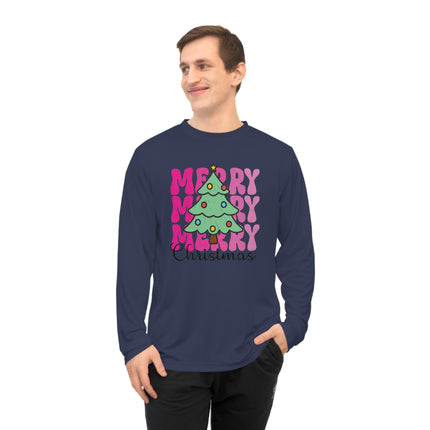 Christmas themed Unisex Performance Long Sleeve Shirt