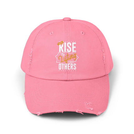 Unisex Distressed Cap mit Typografie-Motiven 