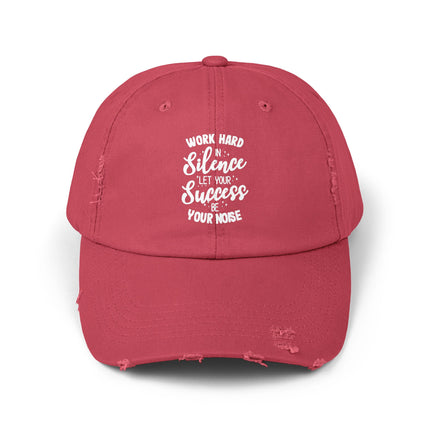 Unisex Distressed Cap mit Typografie-Motiven 