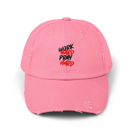 Unisex Distressed Cap mit Typografie-Motiven 