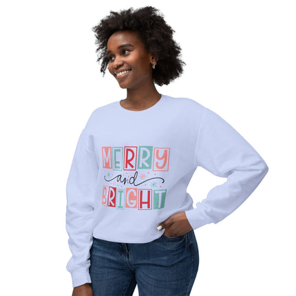 Christmas themed Unisex Lightweight Crewneck Sweatshirt