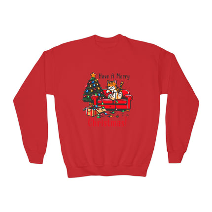 Christmas themed Youth Crewneck Sweatshirt