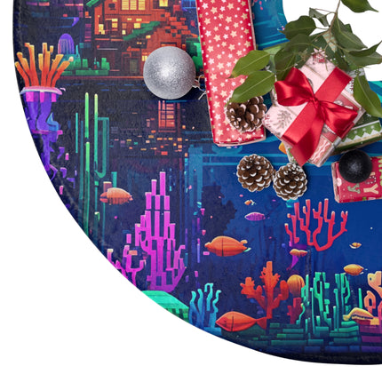 Jelly fish and its friends design themed Christmas Tree Skirts