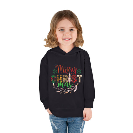Christmas themed Toddler Pullover Fleece Hoodie