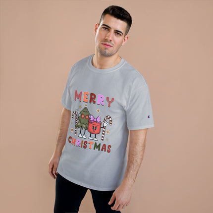 Champion-T-Shirt mit Weihnachtsmotiv