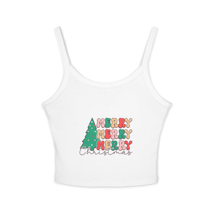 Weihnachtsmotiv Damen Spaghettiträger Tank Top 