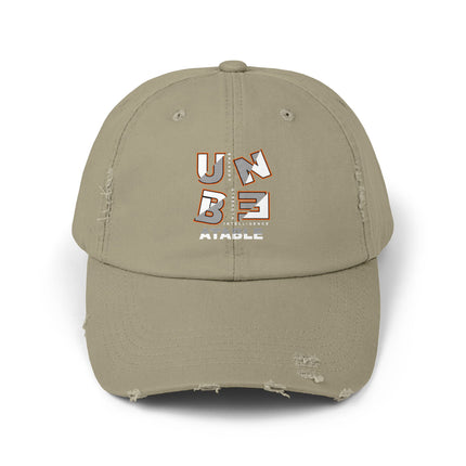 Unisex Distressed Cap mit Typografie-Motiven 