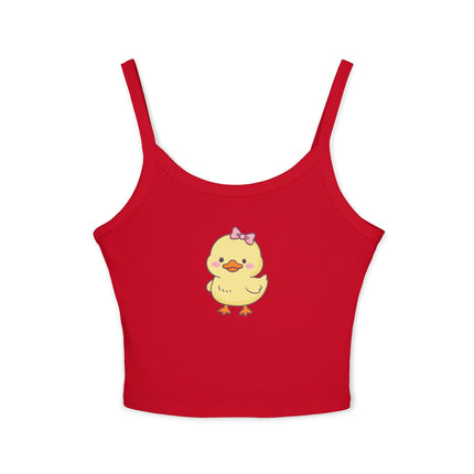 Cute Duckling Graphic designed Women's Spaghetti Strap Tank Top