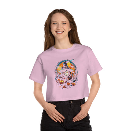 Champion Damen Heritage Cropper T-Shirt mit Halloween-Motiv
