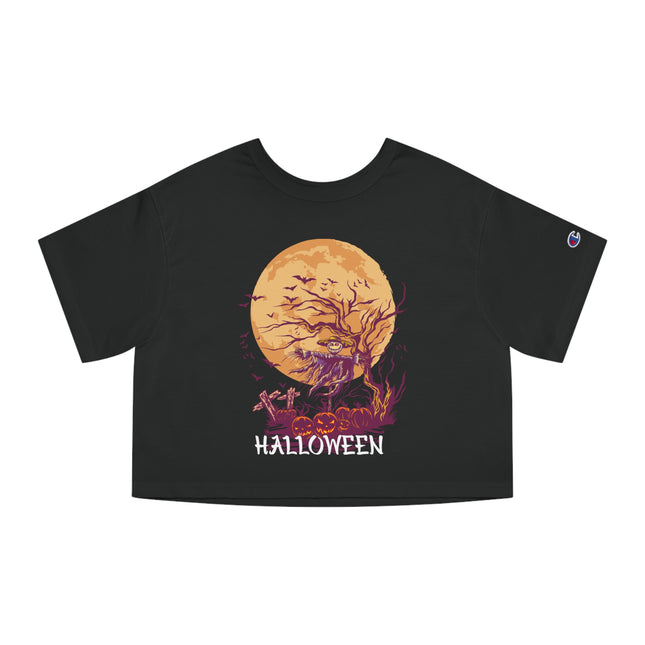 Champion Damen Heritage Cropper T-Shirt mit Halloween-Motiv