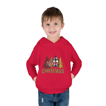 Christmas themed Toddler Pullover Fleece Hoodie