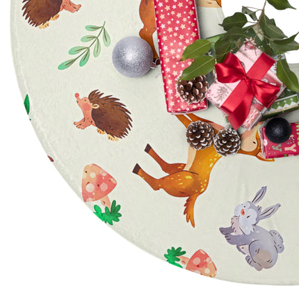 Cute deer and Friends Pattern design themed Christmas Tree Skirts