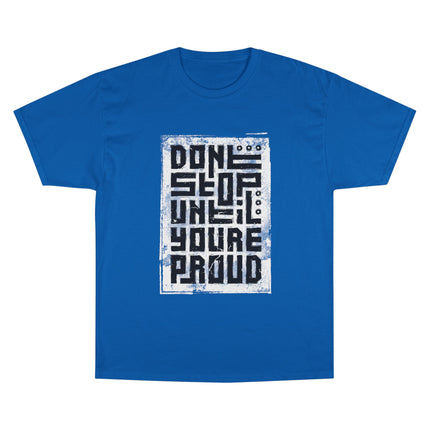 Champion-T-Shirt mit Typografie-Motiv