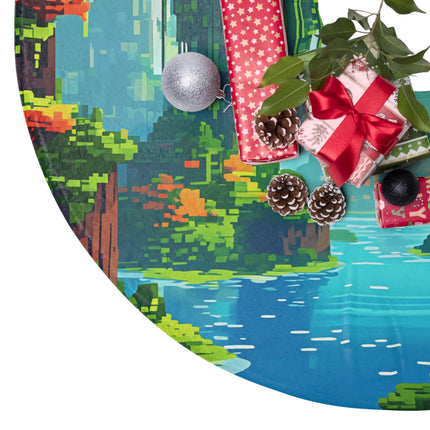 Beautiful Island Scenery design themed Christmas Tree Skirts