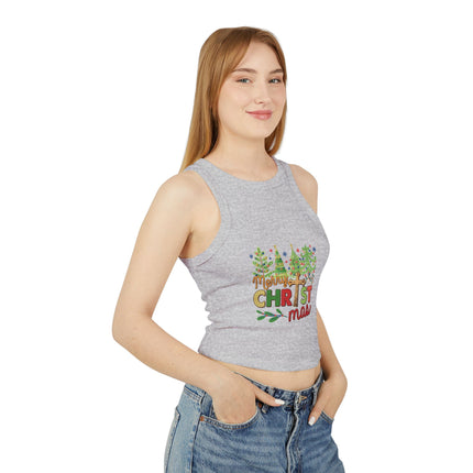 Weihnachtliches Damen Micro Rib Racer Tank Top