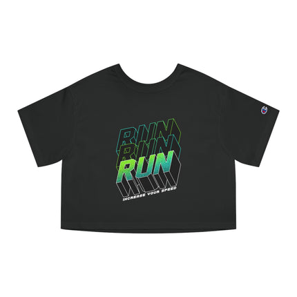 Typography themed Champion Women's Heritage Cropper T-Shirt