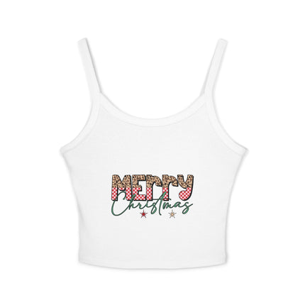 Weihnachtsmotiv Damen Spaghettiträger Tank Top 