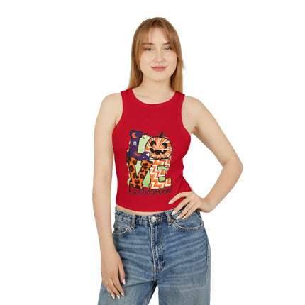 Halloween themed Women's Micro Rib Racer Tank Top