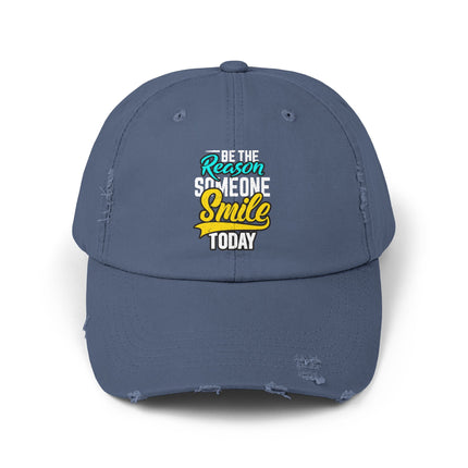 Unisex Distressed Cap mit Typografie-Motiven 