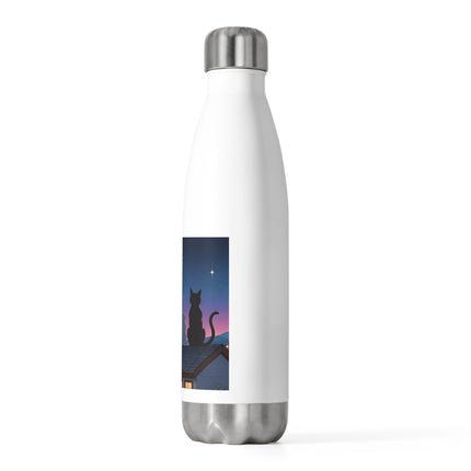 Cat looking at the sky design themed 20oz Insulated Bottle