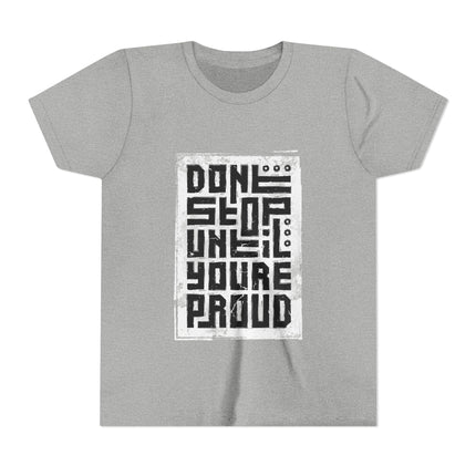 Kurzärmeliges Jugend-T-Shirt mit Typografie-Motiv