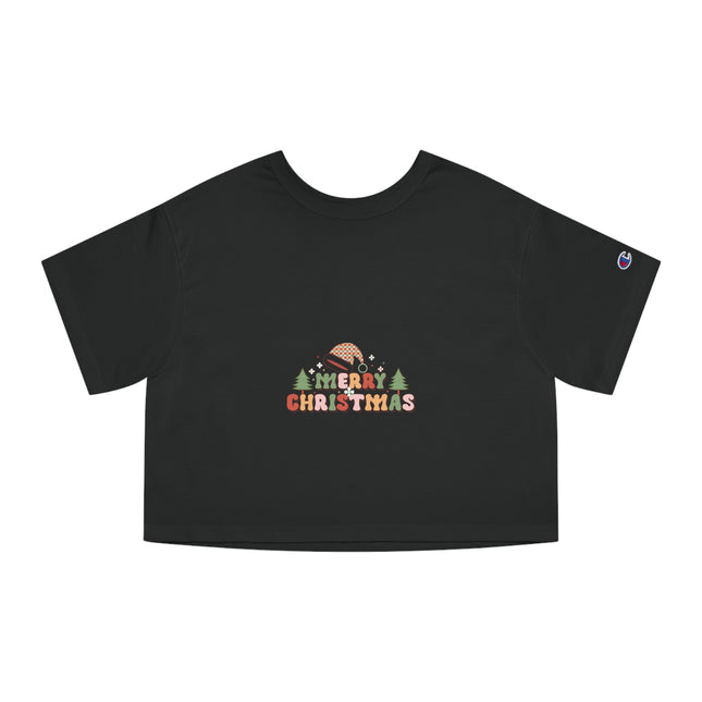 Champion Damen Heritage Cropper T-Shirt mit Weihnachtsmotiv