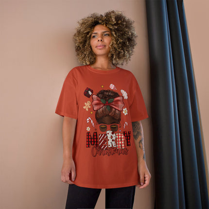 Champion-T-Shirt mit Weihnachtsmotiv