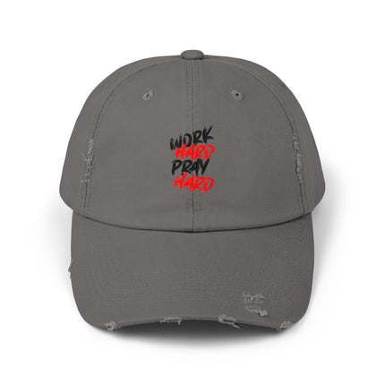 Unisex Distressed Cap mit Typografie-Motiven 