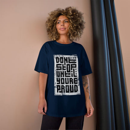 Champion-T-Shirt mit Typografie-Motiv