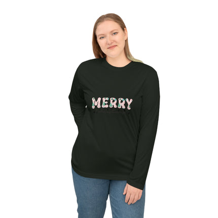 Christmas themed Unisex Performance Long Sleeve Shirt