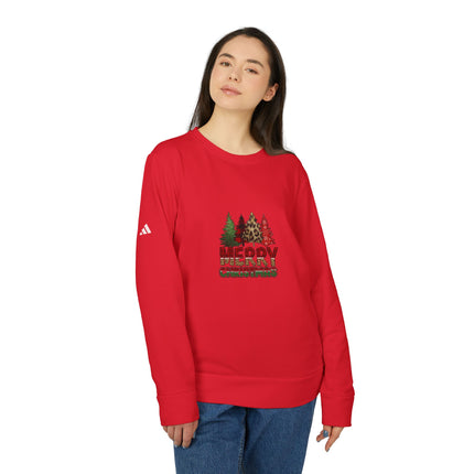 Christmas themed Adidas Unisex Fleece Crewneck Sweatshirt