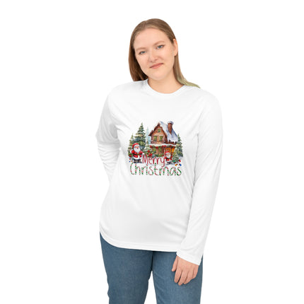Christmas themed Unisex Performance Long Sleeve Shirt