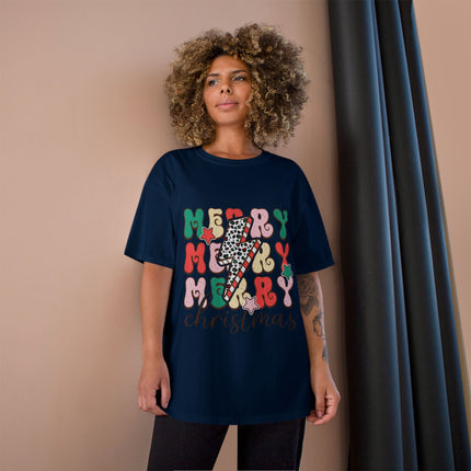 Champion-T-Shirt mit Weihnachtsmotiv